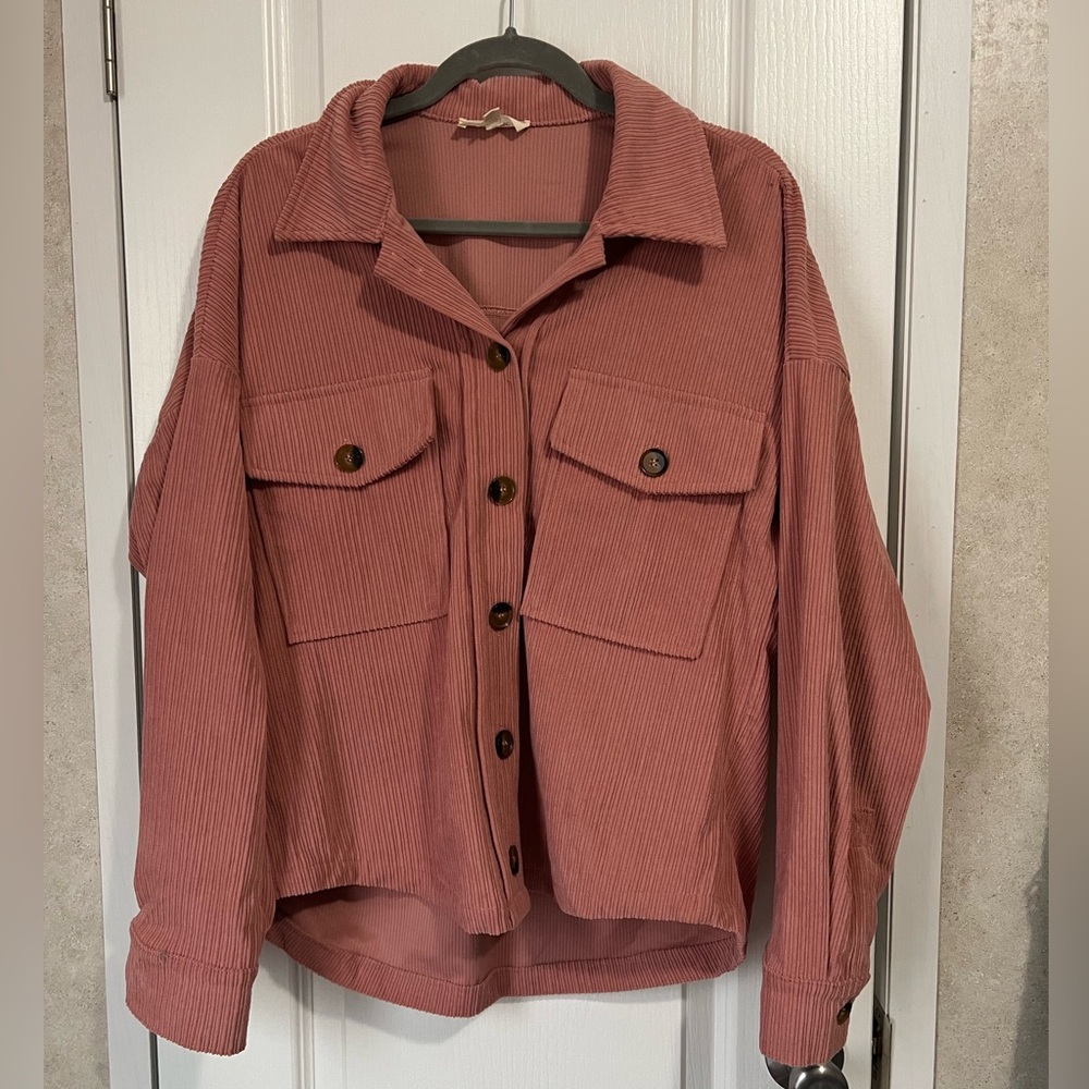 Mauve pink corduroy jacket